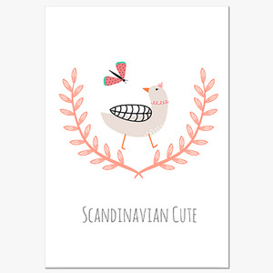 Scandinavian Cute (비둘기와 잠자리)
