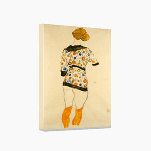 Egon Schiele, 에곤 쉴레 (무늬 블라우스를 입고 서 있는 여인)