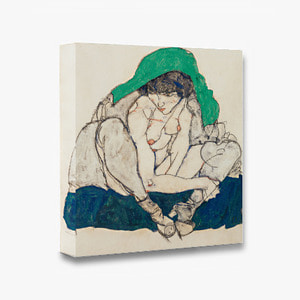 Egon Schiele, 에곤 쉴레 (녹색스카프를 두르고 움츠린 여인)