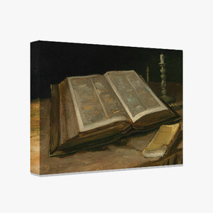 Vincent van Gogh, 반 고흐 (펼쳐진 성경과 촛대, 소설책이 있는 정물)