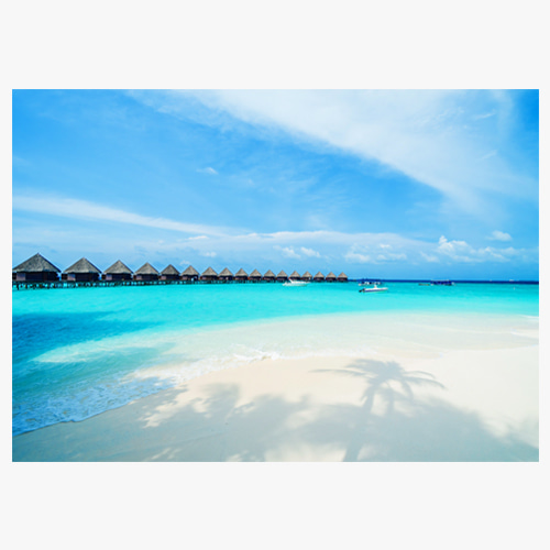 Maldives Resort, (몰디브 리조트와 바다)