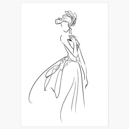 Elegant  woman drawing-02