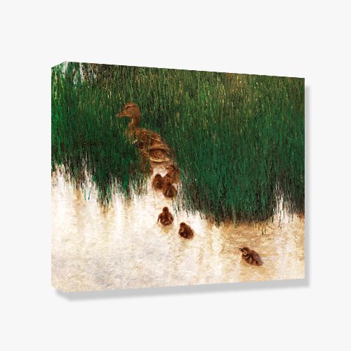 Bruno Liljefors, 브루노 릴리에포르스 (Duck family among reeds)