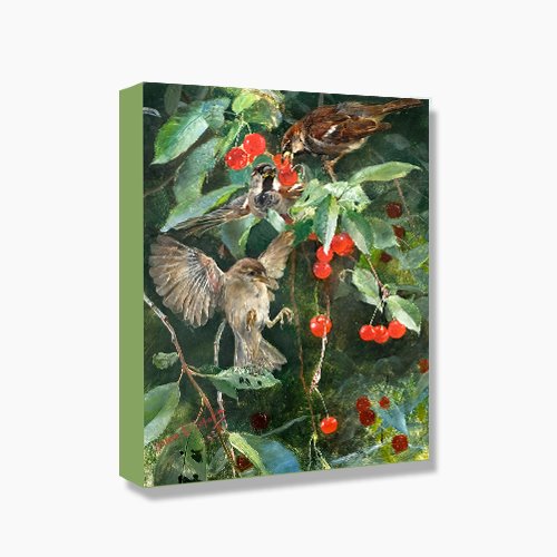 Bruno Liljefors, 브루노 릴리에포르스 (Sparrows_in a Cherry Tree)