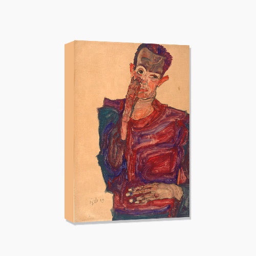 Egon Schiele, 에곤 쉴레 (눈꺼풀을 당긴 자화상)