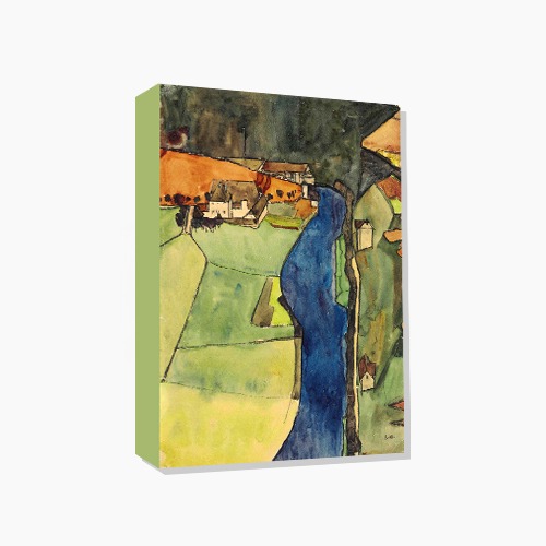 Egon Schiele, 에곤 쉴레 (푸른 강 위의 쿠루마우)